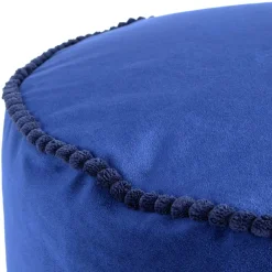 Wohnen Hocker<Blauer Samt Pouf in runder Form - Briotova
