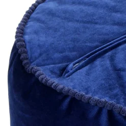 Wohnen Hocker<Blauer Samt Pouf in runder Form - Briotova