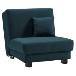 Wohnen Sofas<Blauer Schlafsessel mit Flachgewebe Stoffbezug - Tirenaso