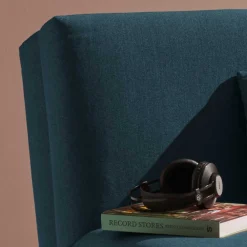 Wohnen Sofas<Blauer Schlafsessel mit Flachgewebe Stoffbezug - Tirenaso
