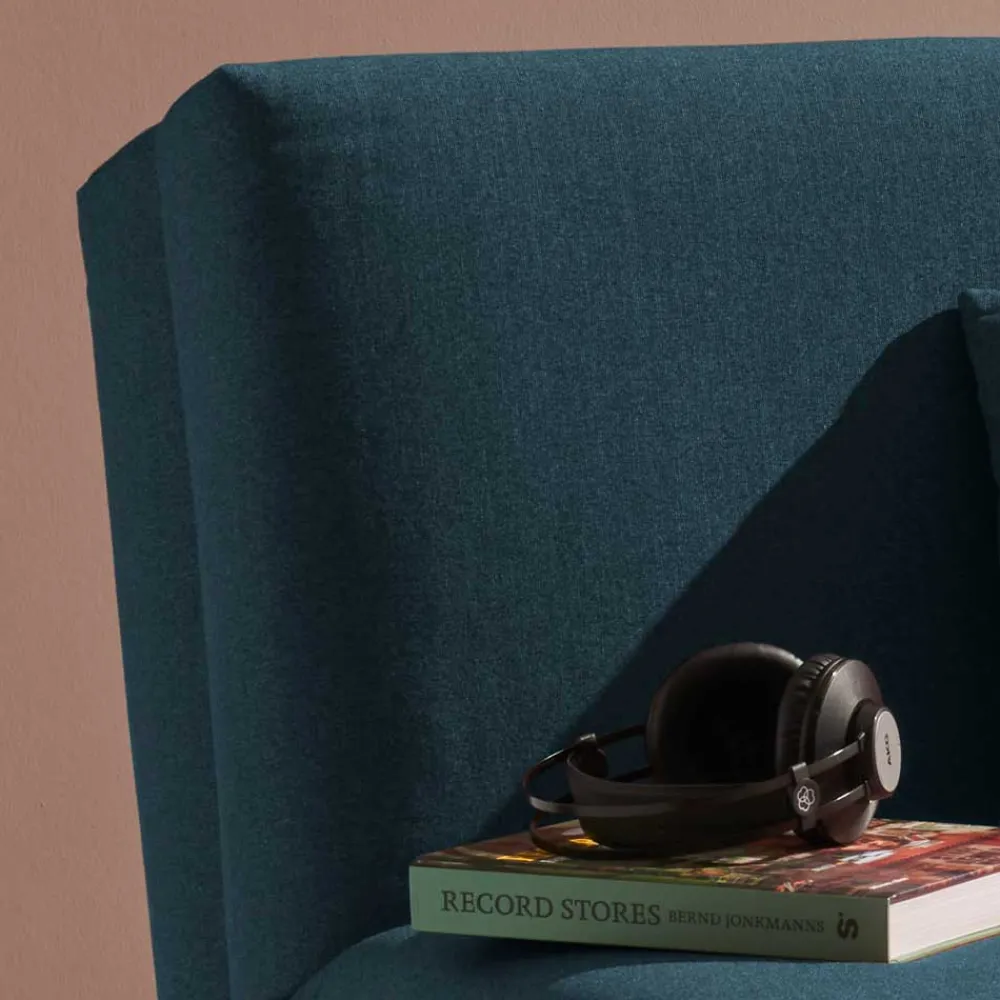 Wohnen Sofas<Blauer Schlafsessel mit Flachgewebe Stoffbezug - Tirenaso