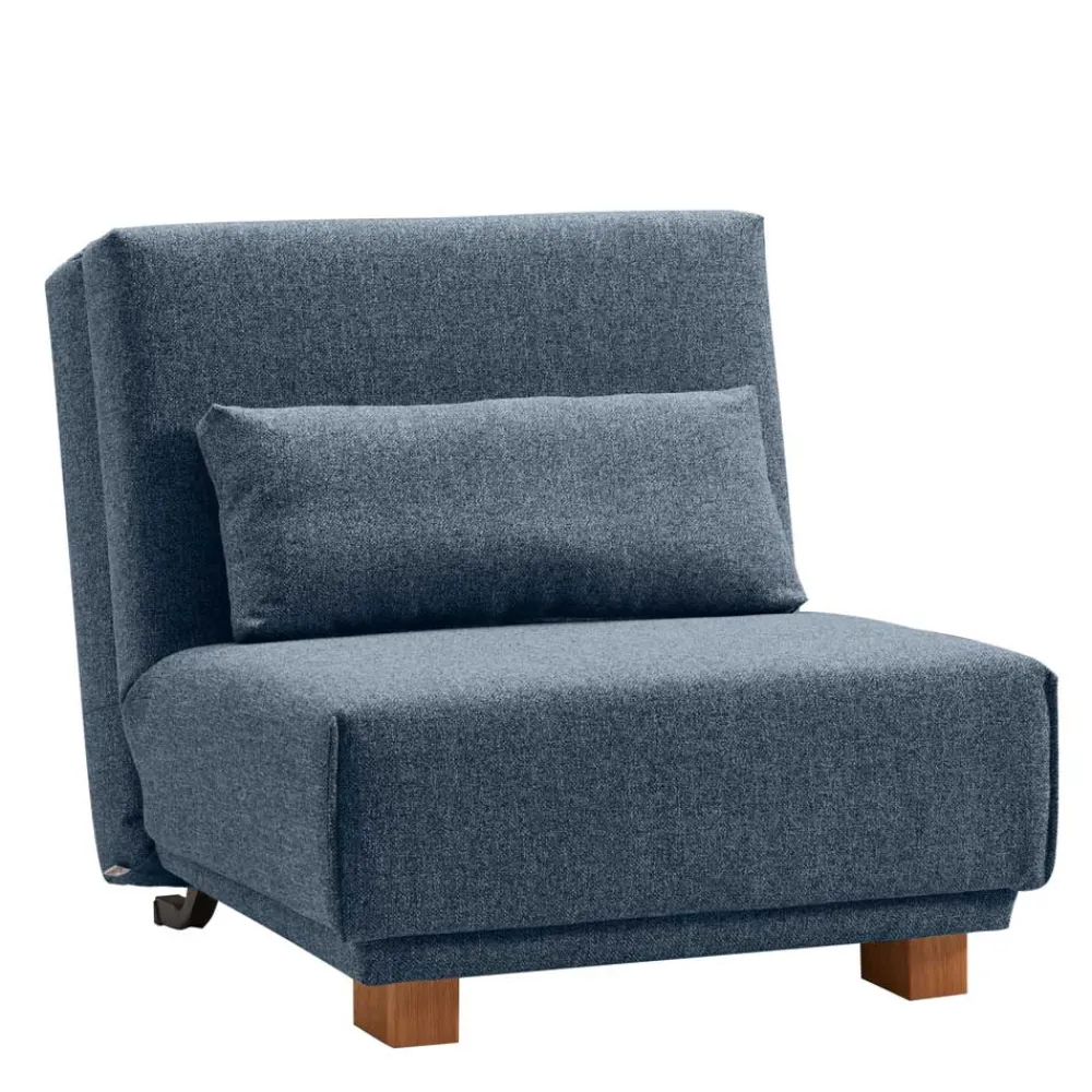 Wohnen Sofas<Blauer Stoffsessel mit Schlaffunktion - Zimena