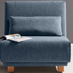 Wohnen Sofas<Blauer Stoffsessel mit Schlaffunktion - Zimena