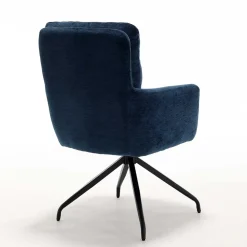 Wohnen Stühle<Blauer Tischsessel mit Chenillebezug - Catrizia (2er Set)