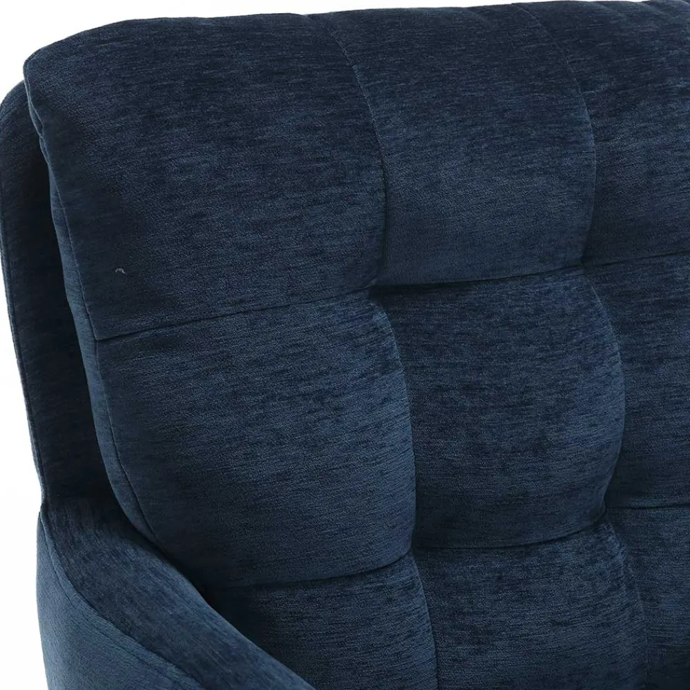 Wohnen Stühle<Blauer Tischsessel mit Chenillebezug - Catrizia (2er Set)