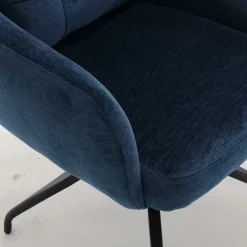 Wohnen Stühle<Blauer Tischsessel mit Chenillebezug - Catrizia (2er Set)