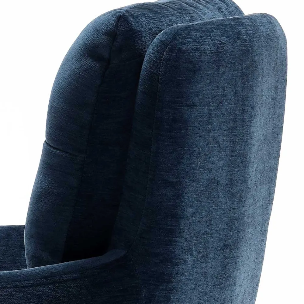 Wohnen Stühle<Blauer Tischsessel mit Chenillebezug - Catrizia (2er Set)