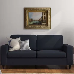 Wohnen Sofas<Blaues Retrosofa 190 cm breit - Camiri