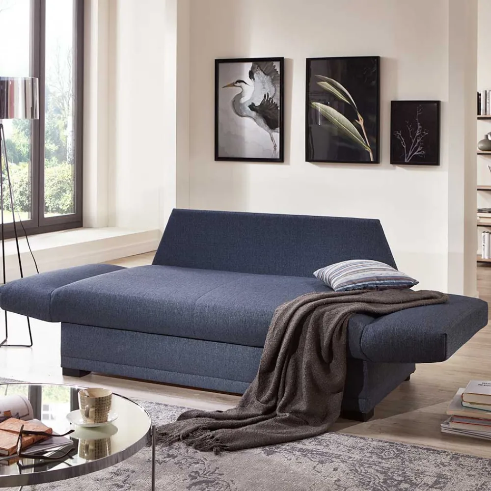 Wohnen Betten|Sofas<Blaues Schlafsofa mit verstellbaren Armlehnen - Lash
