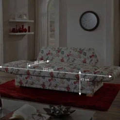 Wohnen Betten|Sofas<Blaues Schlafsofa mit verstellbaren Armlehnen - Lash