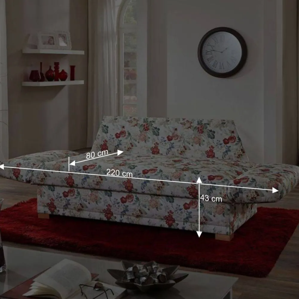Wohnen Betten|Sofas<Blaues Schlafsofa mit verstellbaren Armlehnen - Lash
