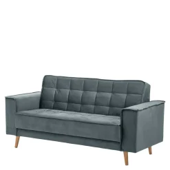 Wohnen Sofas<Blaugraue Couch aus Samtvelours - Lymeca