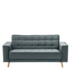 Wohnen Sofas<Blaugraue Couch aus Samtvelours - Lymeca