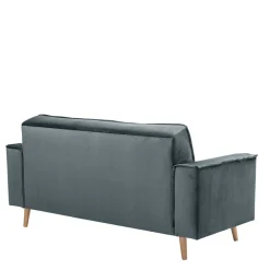 Wohnen Sofas<Blaugraue Couch aus Samtvelours - Lymeca