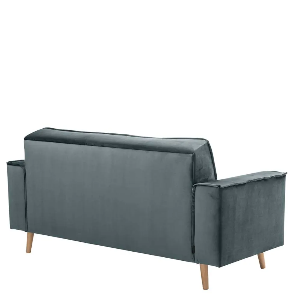 Wohnen Sofas<Blaugraue Couch aus Samtvelours - Lymeca
