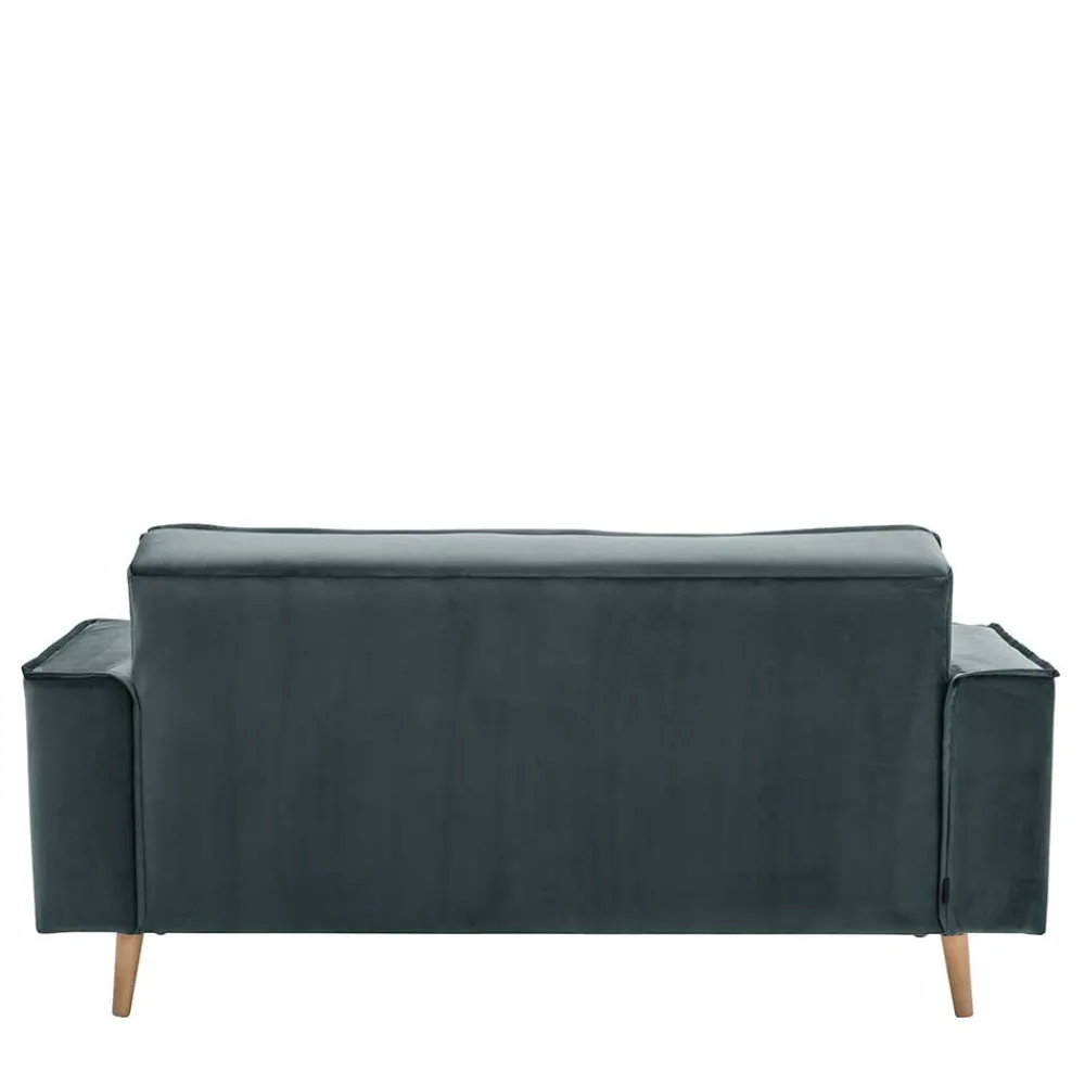 Wohnen Sofas<Blaugraue Couch aus Samtvelours - Lymeca