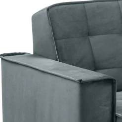 Wohnen Sofas<Blaugraue Couch aus Samtvelours - Lymeca