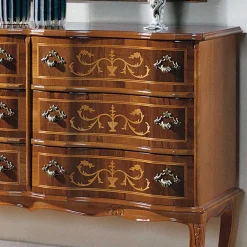 Wohnen Kommoden<Bodenfreie Kommode mit 6 Schubladen Agosto im Barock Stil