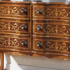 Wohnen Kommoden<Bodenfreie Kommode mit 6 Schubladen Agosto im Barock Stil
