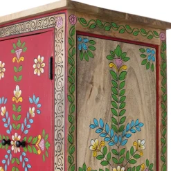 Wohnen Highboards<Boho Kommode mit Blumen Dekor im Folklore Style - Gionala