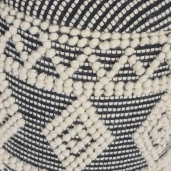 Wohnen Hocker<Boho Polsterhocker aus Wolle Webstoff - Fiodor
