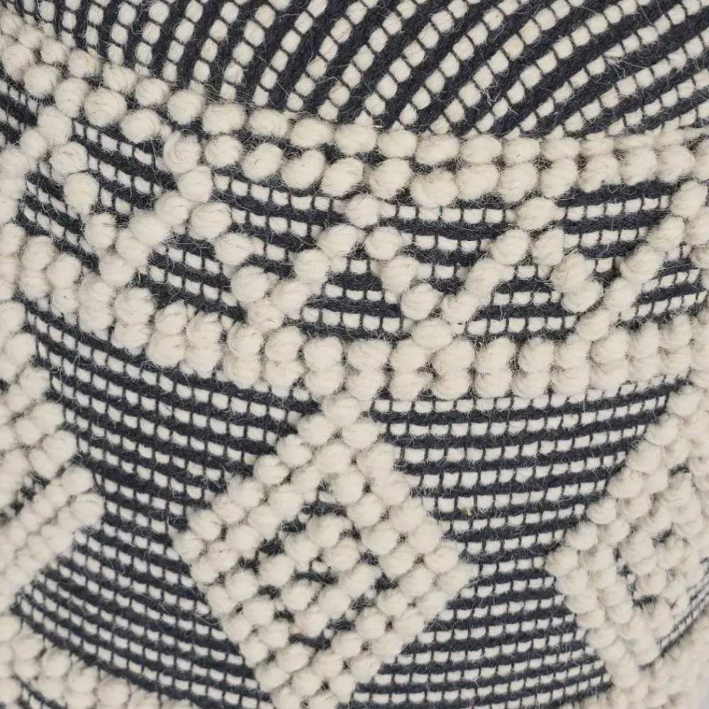 Wohnen Hocker<Boho Polsterhocker aus Wolle Webstoff - Fiodor