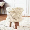 Wohnen Hocker<Boho Style Hocker in Cremeweiß - Puertos