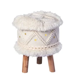 Wohnen Hocker<Boho Style Hocker in Cremeweiß - Puertos