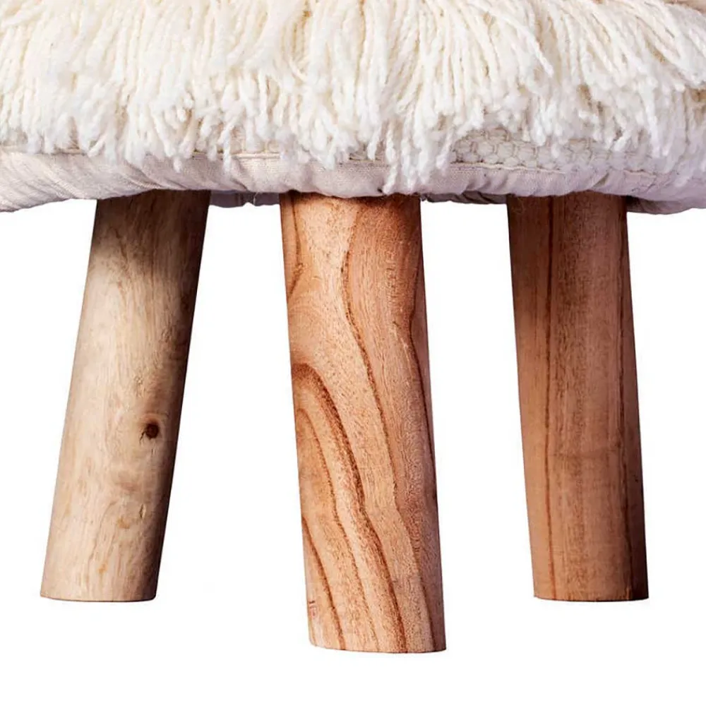 Wohnen Hocker<Boho Style Hocker in Cremeweiß - Puertos