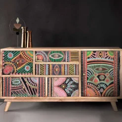 Wohnen Tv & Hifi-Möbel|Lowboards<Boho Style Kommode handbemalt - Winner