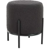 Wohnen Hocker<Boucle Polsterhocker in Anthrazit - Pizaras