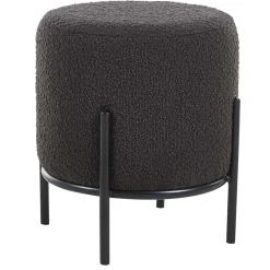 Wohnen Hocker<Boucle Polsterhocker in Anthrazit - Pizaras
