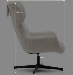 Wohnen Sessel<Boucle Polstersessel mit Drehgestell - Cacillo