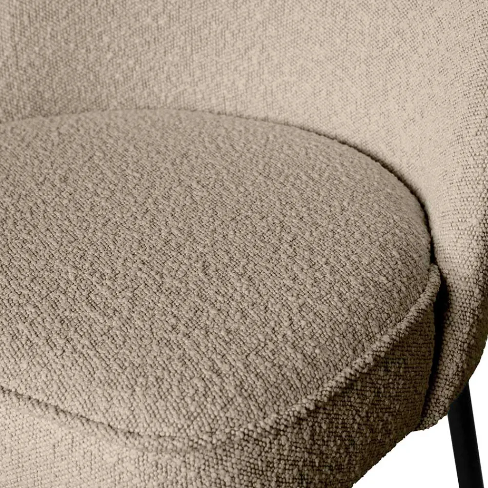 Wohnen Stühle<Boucle Polsterstühle in Beige - Laderla (2er Set)