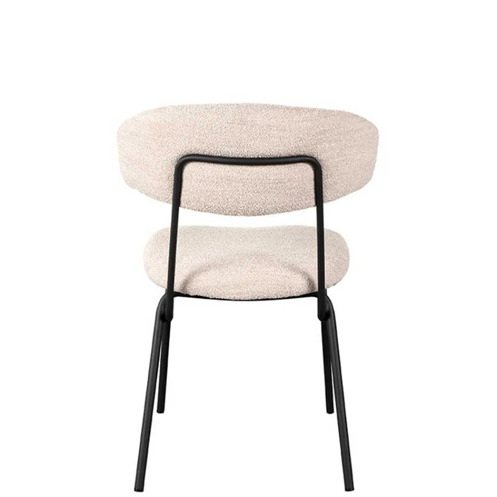 Wohnen Stühle<Boucle Polsterstuhl in Beigegrau - Flair (2er Set)