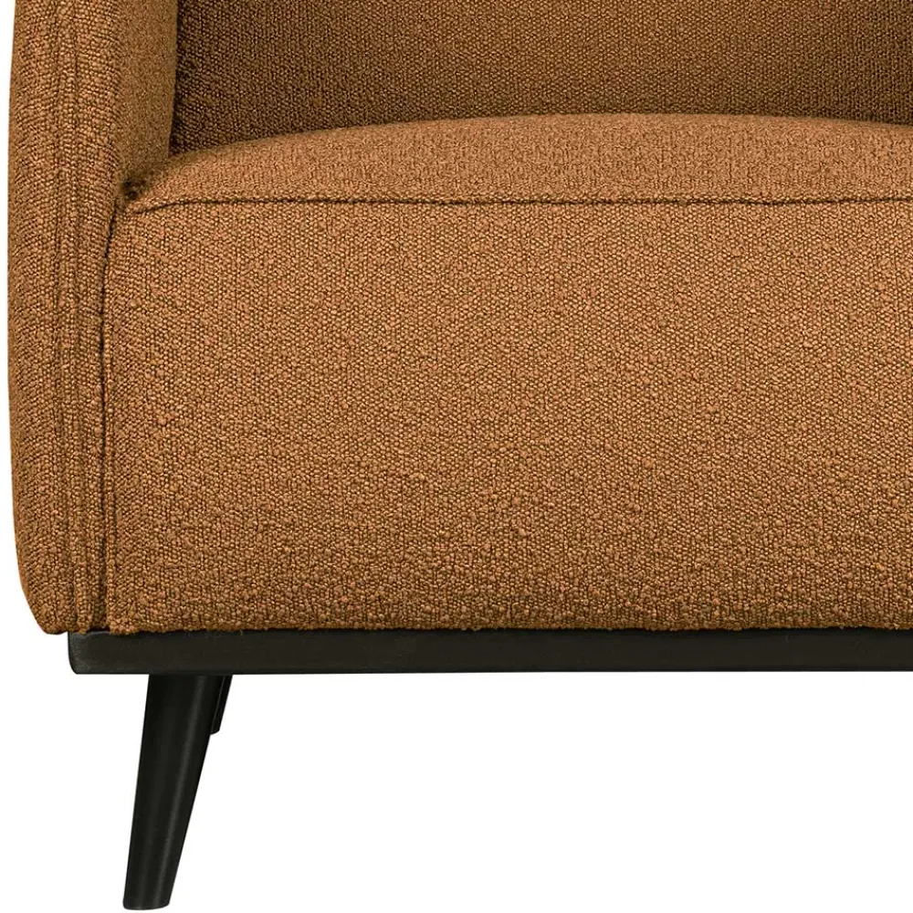 Wohnen Sessel<Boucle Sessel in Bernstein & Schwarz - Nibal