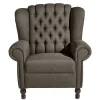 Wohnen Sessel<Brauner Federkernsessel im Chesterfield Look - Palencia