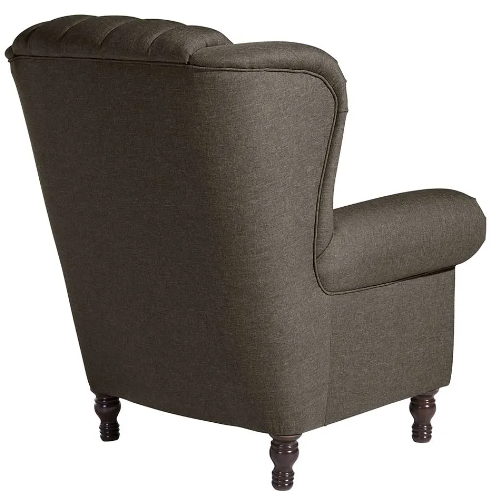 Wohnen Sessel<Brauner Federkernsessel im Chesterfield Look - Palencia