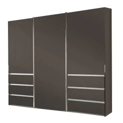 Wohnen Kleiderschränke|Schränke<Brauner Kombi-Kleiderschrank 300 cm breit - Yana