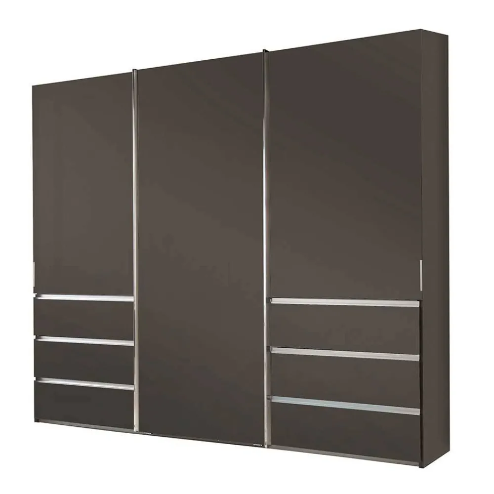 Wohnen Kleiderschränke|Schränke<Brauner Kombi-Kleiderschrank 300 cm breit - Yana