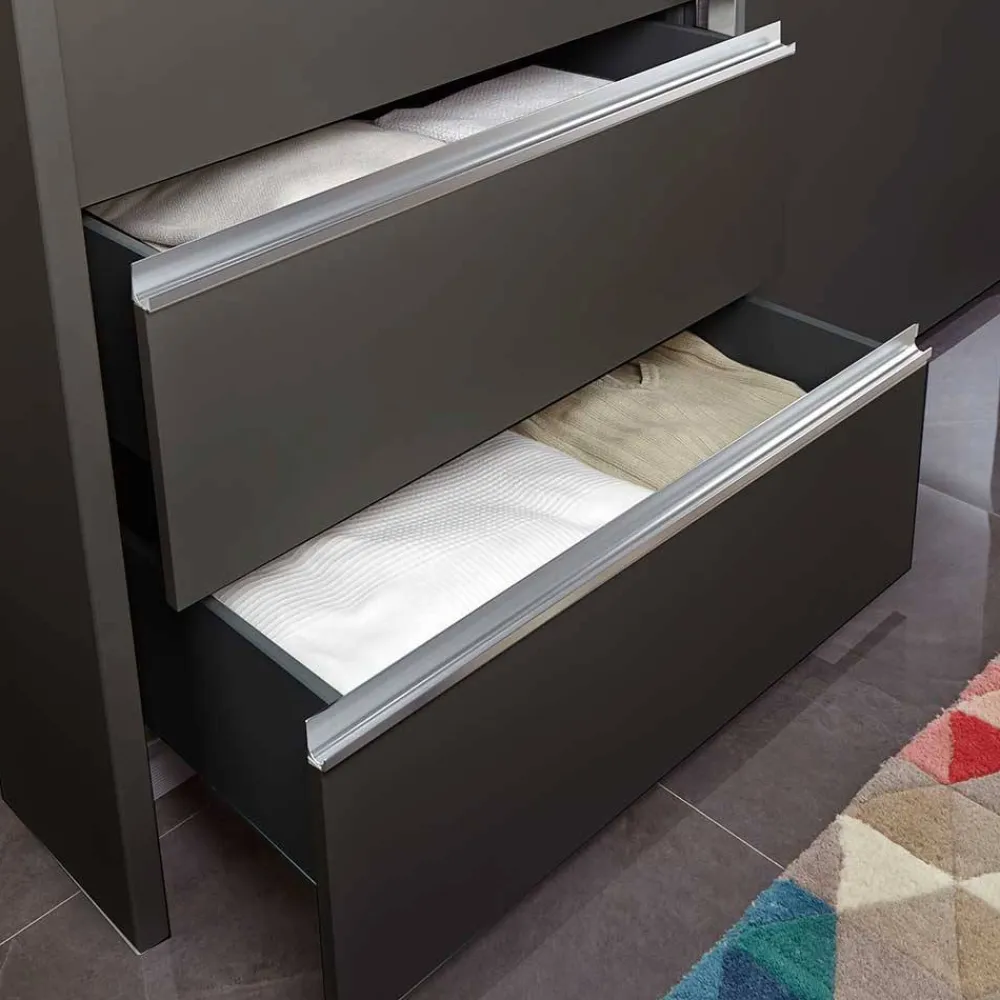 Wohnen Kleiderschränke|Schränke<Brauner Kombi-Kleiderschrank 300 cm breit - Yana