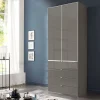 Wohnen Kleiderschränke<Brauner Kombi-Kleiderschrank 100 cm breit - Madita