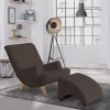 Wohnen Sessel<Brauner Kunstledersessel mit Buche Beinen - Vastonia
