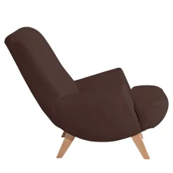 Wohnen Sessel<Brauner Kunstledersessel mit Buche Beinen - Vastonia