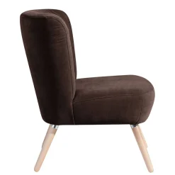 Wohnen Sessel<Brauner Wohnzimmersessel aus Velours - Hippa