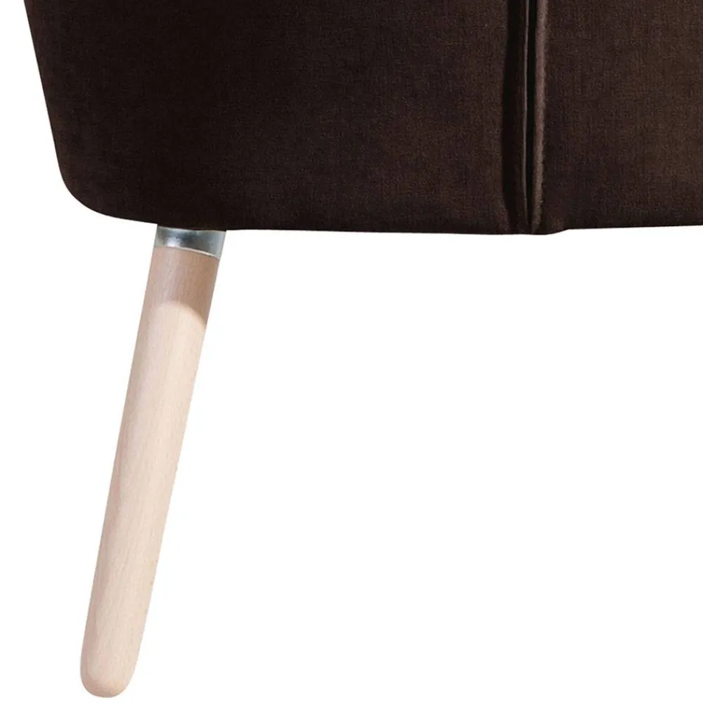 Wohnen Sessel<Brauner Wohnzimmersessel aus Velours - Hippa