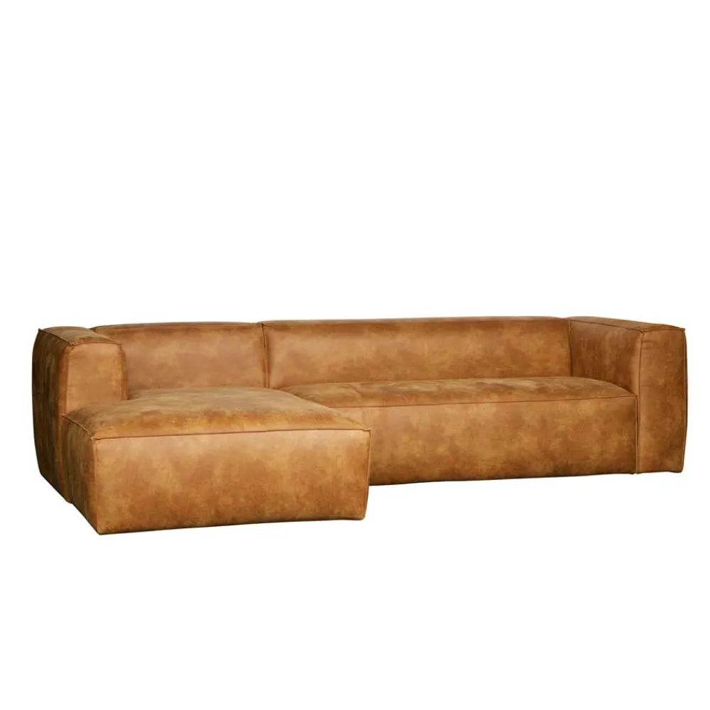 Wohnen Sofas<Braunes Ecksofa aus Leder recycelt Robert 305cm breit