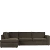 Wohnen Sofas<Braunes Wohnzimmersofa in L-Form aus Webstoff - Bravassa