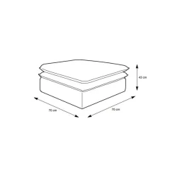 Wohnen Hocker<Breitcord Polsterhocker in Beige - Jony