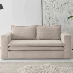 Wohnen Sofas<Breitcord Zweisitzer in Beige - Jony